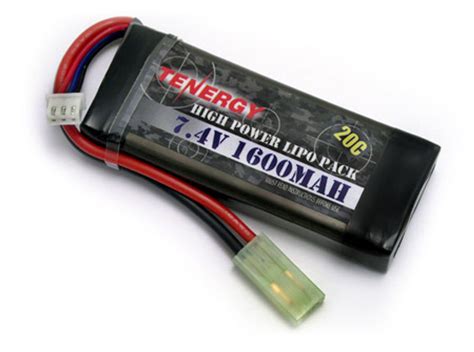 Tenergy Lipo 74v 1600mah 20c Airsoft Battery Pack