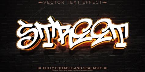 Free Vector Graffiti Text Effect Editable Spray And Street Text Style