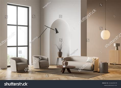 Modern Villa Living Room Design Interior Stock Illustration 2116230179