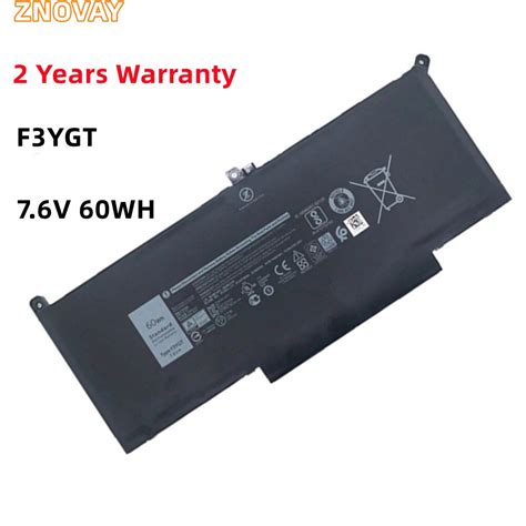 Znovay F Ygt X G Wh Bateria Do Port Til Para Dell Latitude