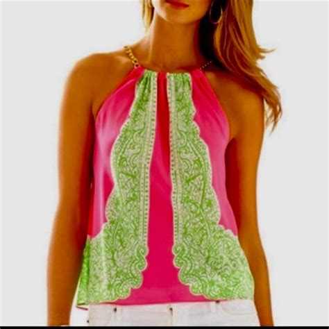 Lilly Pulitzer Tops Lilly Pulitzer Riviera Silk Top In Hotty Pink