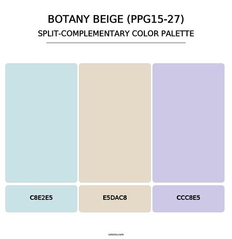 PPG Paints Botany Beige PPG15 27 Paint Coordinating Colors And