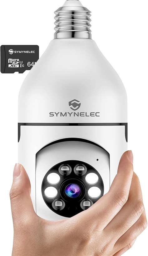 Amazon SYMYNELEC Light Bulb Security Camera 2 4GHz WiFi 1080P