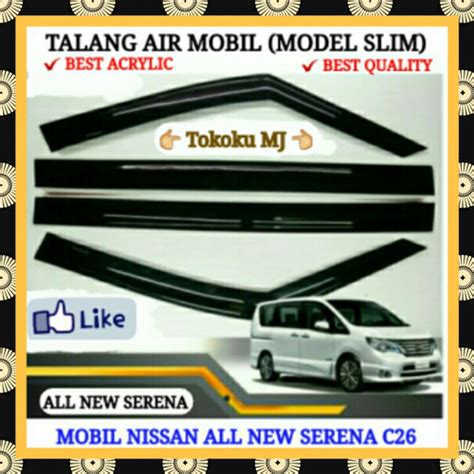 Jual Talang Air Mobil Pintu Full Set Nissan All New Serena Model