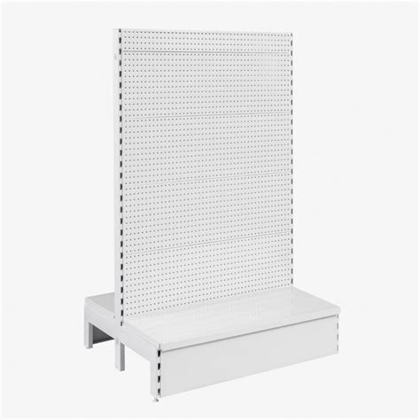 White Double Sided Volcano Pegboard Gondola Shelving Mm Wide