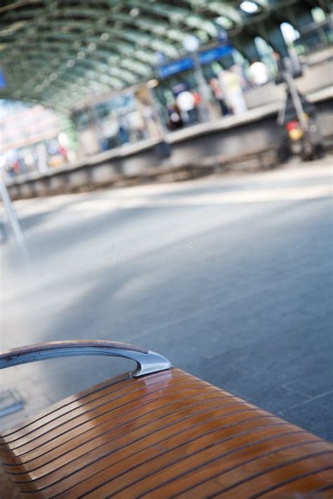 Bench Waiting At The Train Station Stock Photo Image Of Train