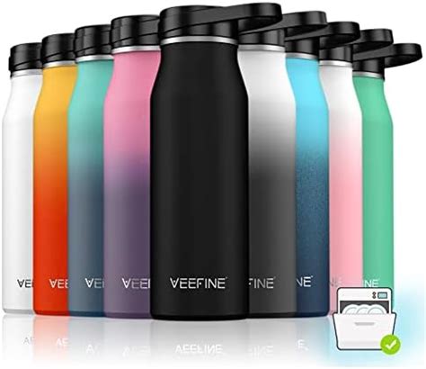 Veefine Water Bottle Stainless Steel Vacuum Insulated H Cold H Hot Flask Leak Proof Lid BPA