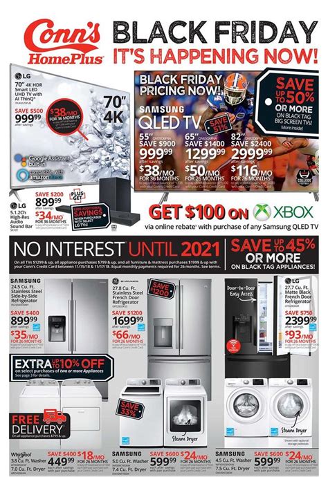 Conns HomePlus 2021 Black Friday Ad Frugal Buzz Black Friday Ads