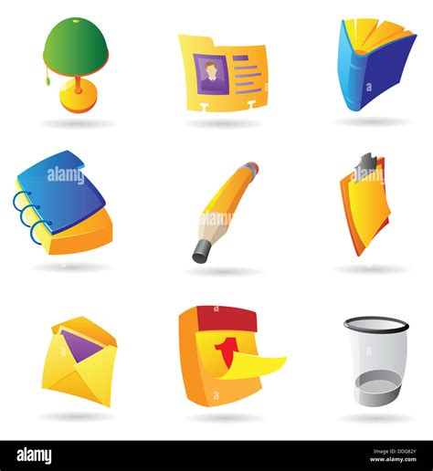 Icons For Office And Stationery Stock Photo Alamy