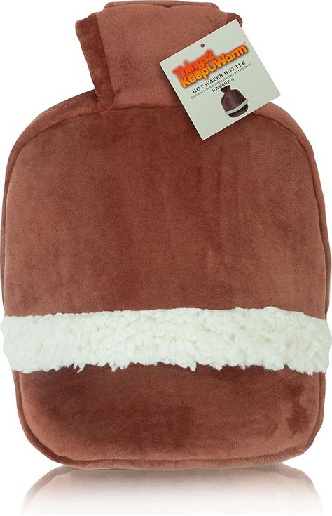 Things2KeepUWarm Heated Foot Warmer Hot Water Bottle Brown Unisex Foot Muff For Cold Feet