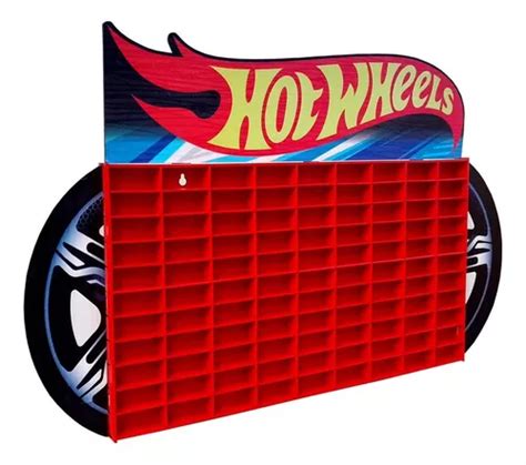 Exhibidor Autos Colecci N Hot Wheels Llantas Rojo Meses Sin Inter S