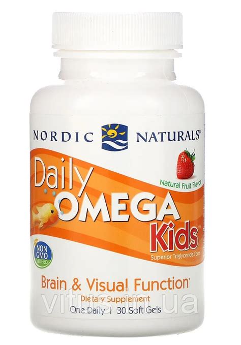 Рыбий жир омега-3 для детей Nordic Naturals Daily Omega Kids 500 мг 30 ...