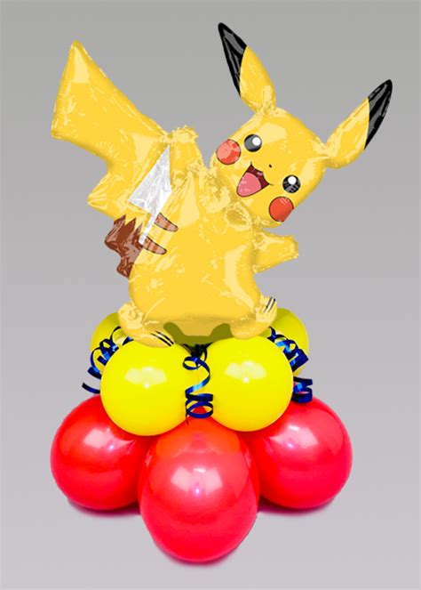 Inflated Pokemon Pikachu Mini Balloon Table Centrepiece