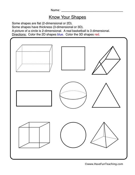 Know Your Shapes Worksheets Worksheetscity