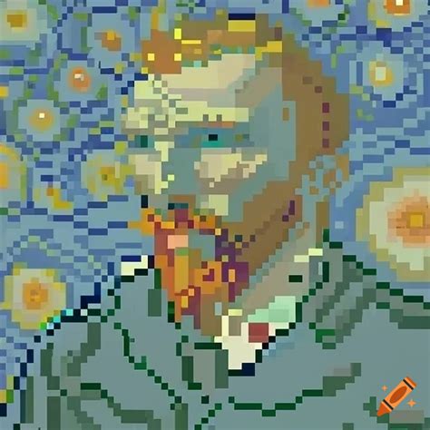 Van Gogh S Painting Recreated In Pixel Art On Craiyon