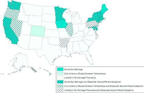 Same Sex Marriage And Adoption Laws In The United States Source Human