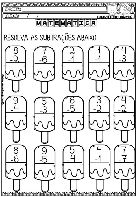 atividade 1 ano subtração verloop io