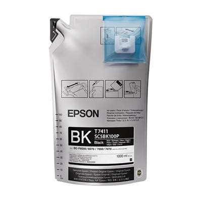 Encre Epson UltraChrome 1L Noire pour imprimante séries SC F6000 7000