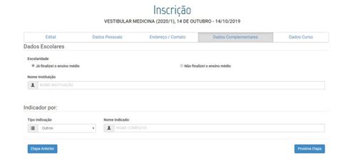 Manual de inscrição para o Vestibular de Medicina Universidade Nilton