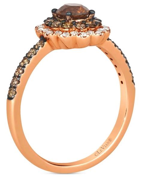 Le Vian Chocolate Diamond Nude Diamond Flower Halo Ring 1 Ct T W