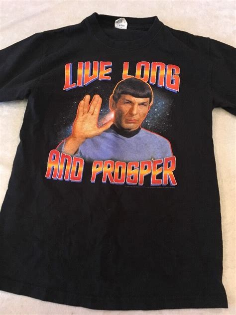 Star Trek Spock Live Long Prosper Tshirt Adult Small Black Teen Ebay