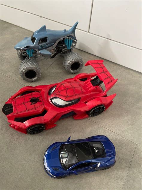 Hot Wheels Monster Jam Hot Wheels Spider Man Car Launcher Pull Back Car Everything Else