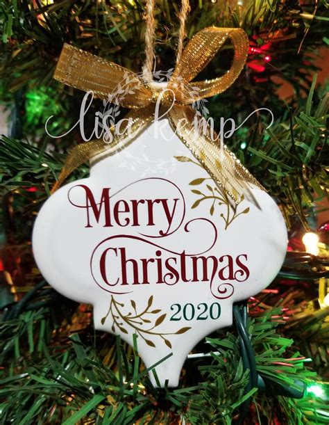 Merry Christmas Ceramic Lantern Tile Ornament Etsy Cricut Christmas Ideas Merry Christmas