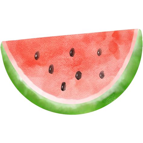 Watercolor Watermelonhand Drawn Modern Decorative Fruit Objects Isolated On Png Background