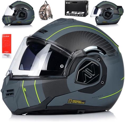 Kask Motocyklowy Ls Ff Advant Cooper Szcz Kowy Pinlock Plecak