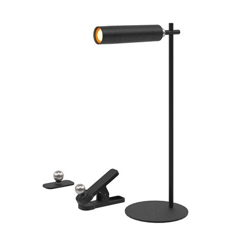 L Mpara De Mesa Led Magn Tica W Color Negro Recargable Con Usb C T