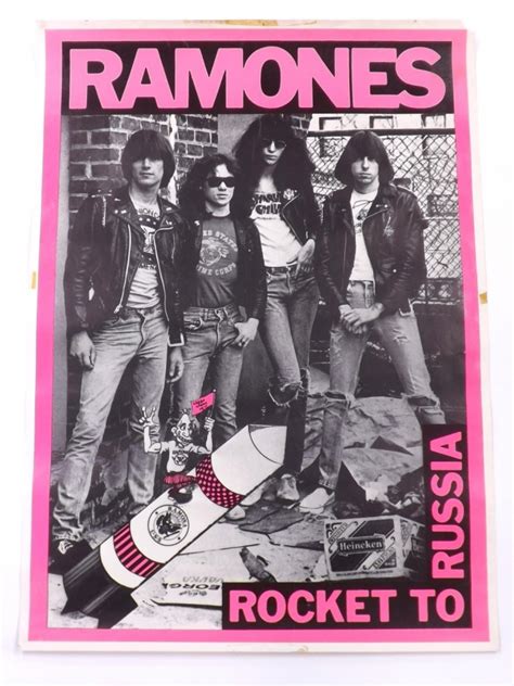 The Ramones - original promotional poster for 'Rocket to Russia', 35.5 ...