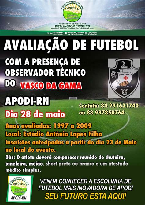 Blog do Josenias Freitas Abertas as inscrições para teste do Vasco da