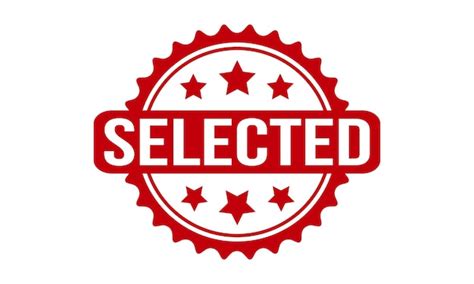 Premium Vector | Selected Rubber Stamp Seal Vector