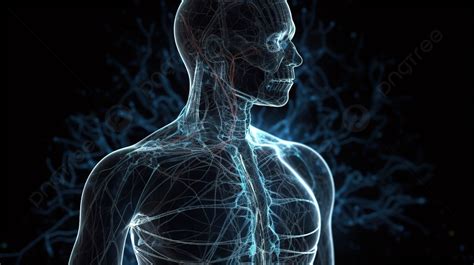 3d Image Of Human Body With A Glowing And Spinal Cord Background ...