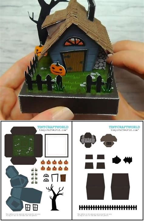 Diy Spooky Haunted House Papercraft By By Tiny Craft World