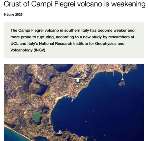 Campi Flegrei volcano edges closer to possible eruption | Cosmic Love