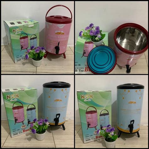 Jual Milk Tea Bucket Stainless Water Jug Drink Jar Termos