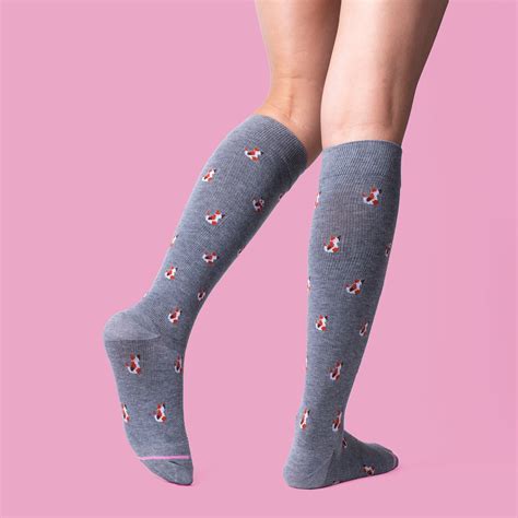 Knee High Compression Socks For Women Dr Motion Cats