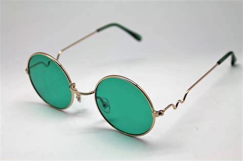 Lennon Style Sunglasses with Green Lenses - Cosplay Sunglasses