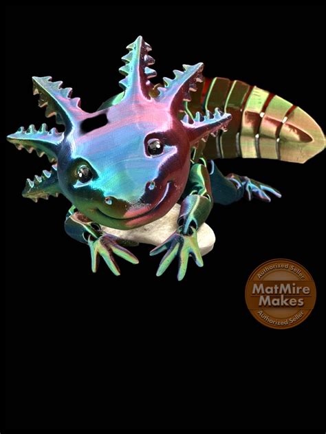 Axolotl Articulated 3D Printed Sensory Desk Toy Fidget Pet Etsy