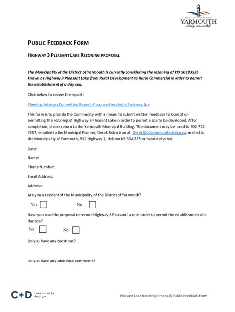 Fillable Online Amend The Municipal Planning Strategy And Land Use By