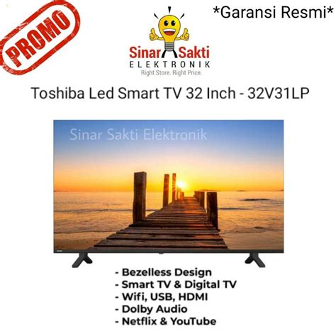 Jual Tv Led Toshiba Inch Digital Smart Tv Android V Lp Hd