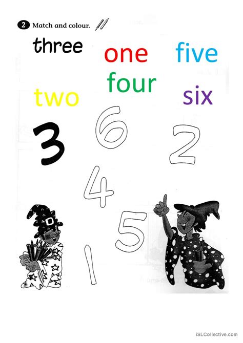 Colour The Numbers English Esl Worksheets Pdf And Doc