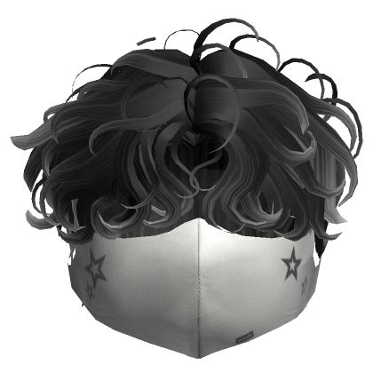 Curly Middle Part W Mask In Black White Roblox Item Rolimon S