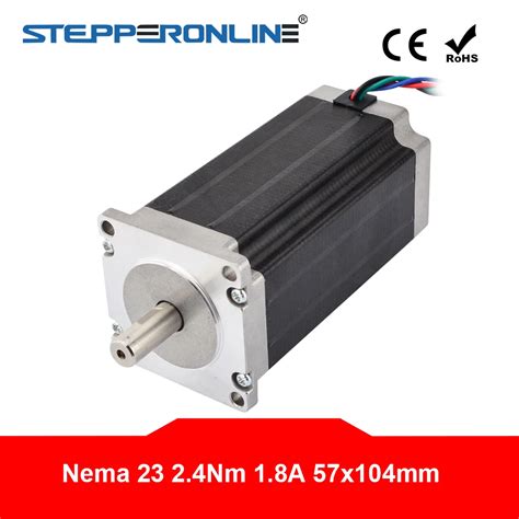 Nema 23 Stepper Motor 2.4Nm(340oz.in) 1.8A 4 lead 57 x 104mm Nema23 ...