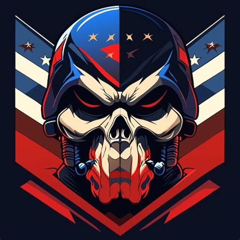 Premium Vector | Skull Head Design with Flag Colors Digital Vector Art