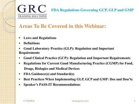 Ppt Fda Regulations Governing Gcp Glp And Gmp Powerpoint