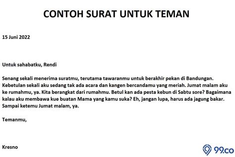 8 Contoh Surat Pribadi Untuk Teman Dan Cara Membuatnya