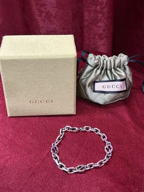 値頃 Gucci インターロッキングg ブレスレット サイズ ⭐︎極美品⭐︎ グッチ インターロッキングg ブレスレット サイズ Dgb