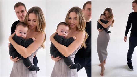 Ann Kathrin Götze Niedliches Family Foto Shooting mit Mario und Baby Rome